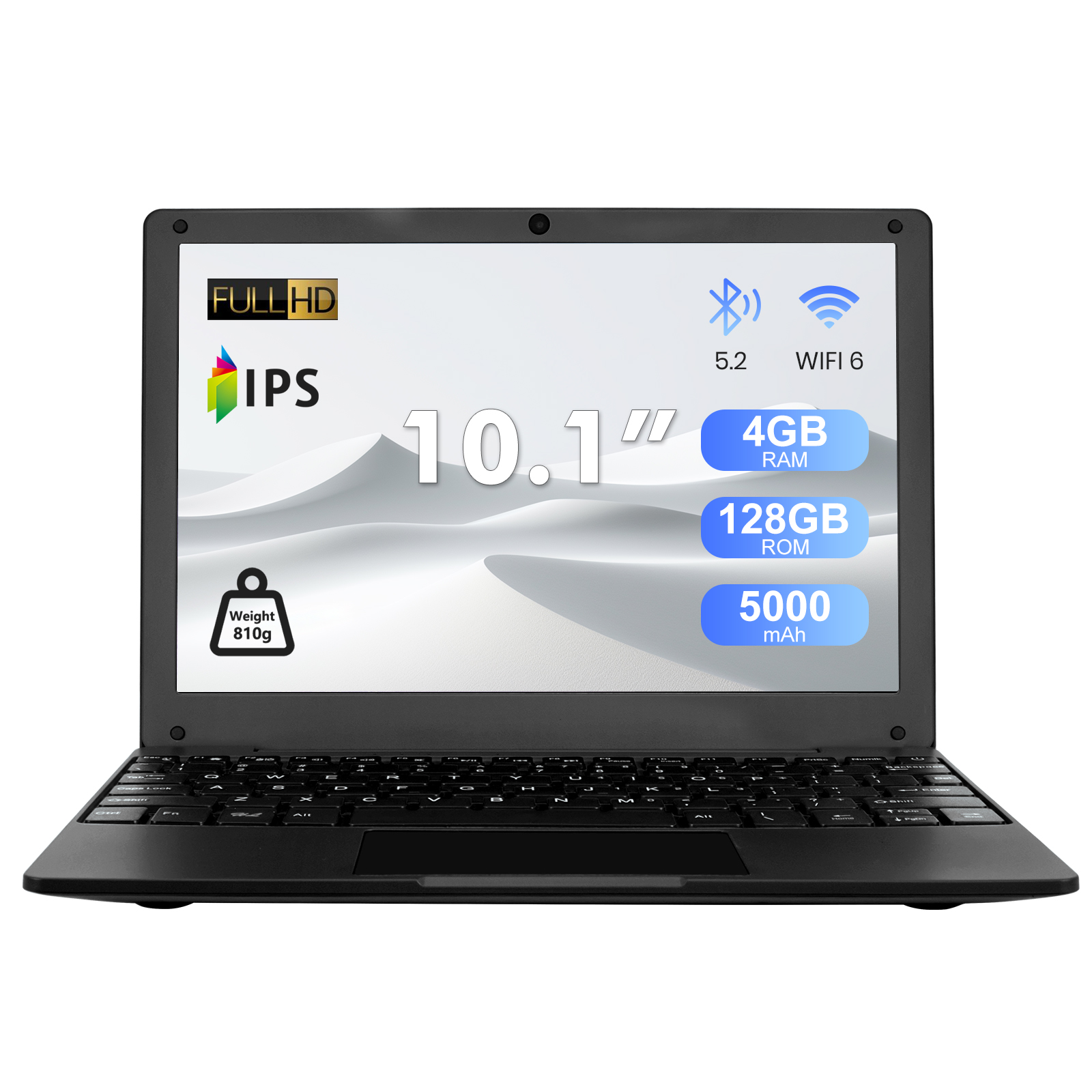 10.1 inch Android laptop front view