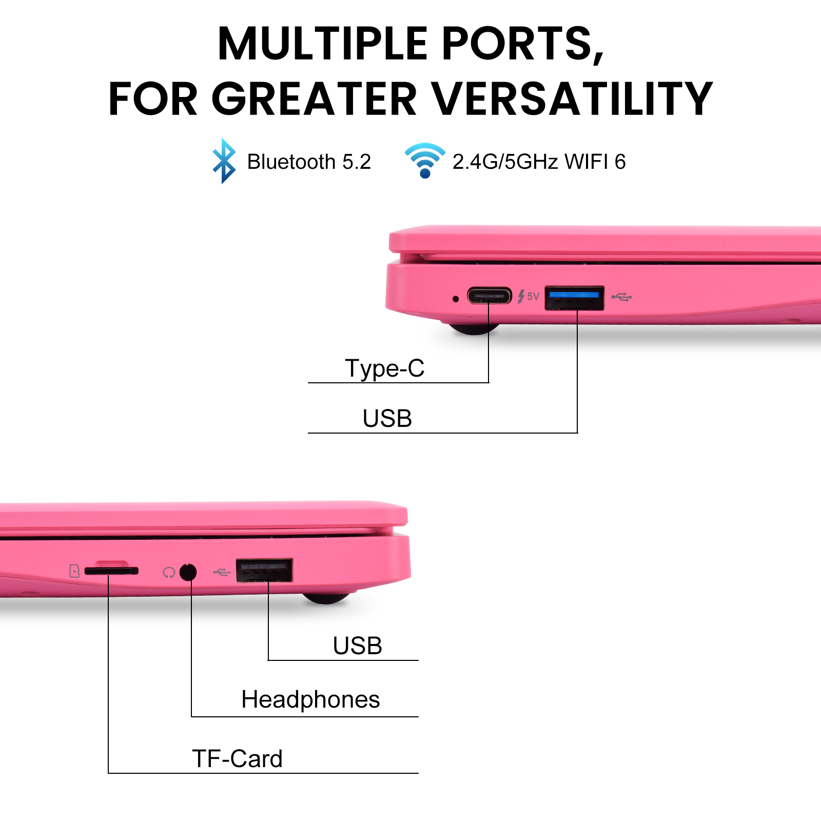 10.1 inch Android laptop design ports