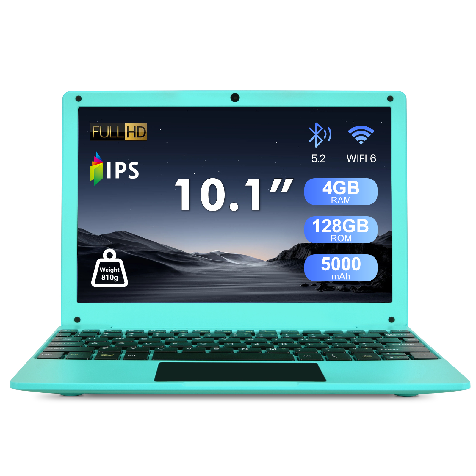10.1 inch Android laptop front view
