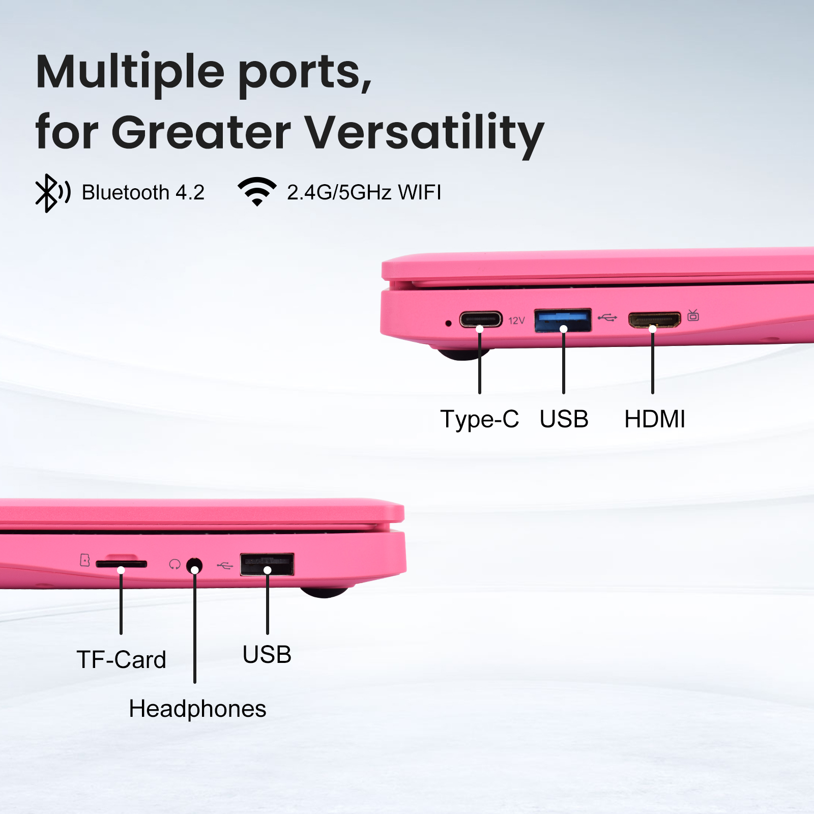 10.1 inch N4000 MIni laptop design ports