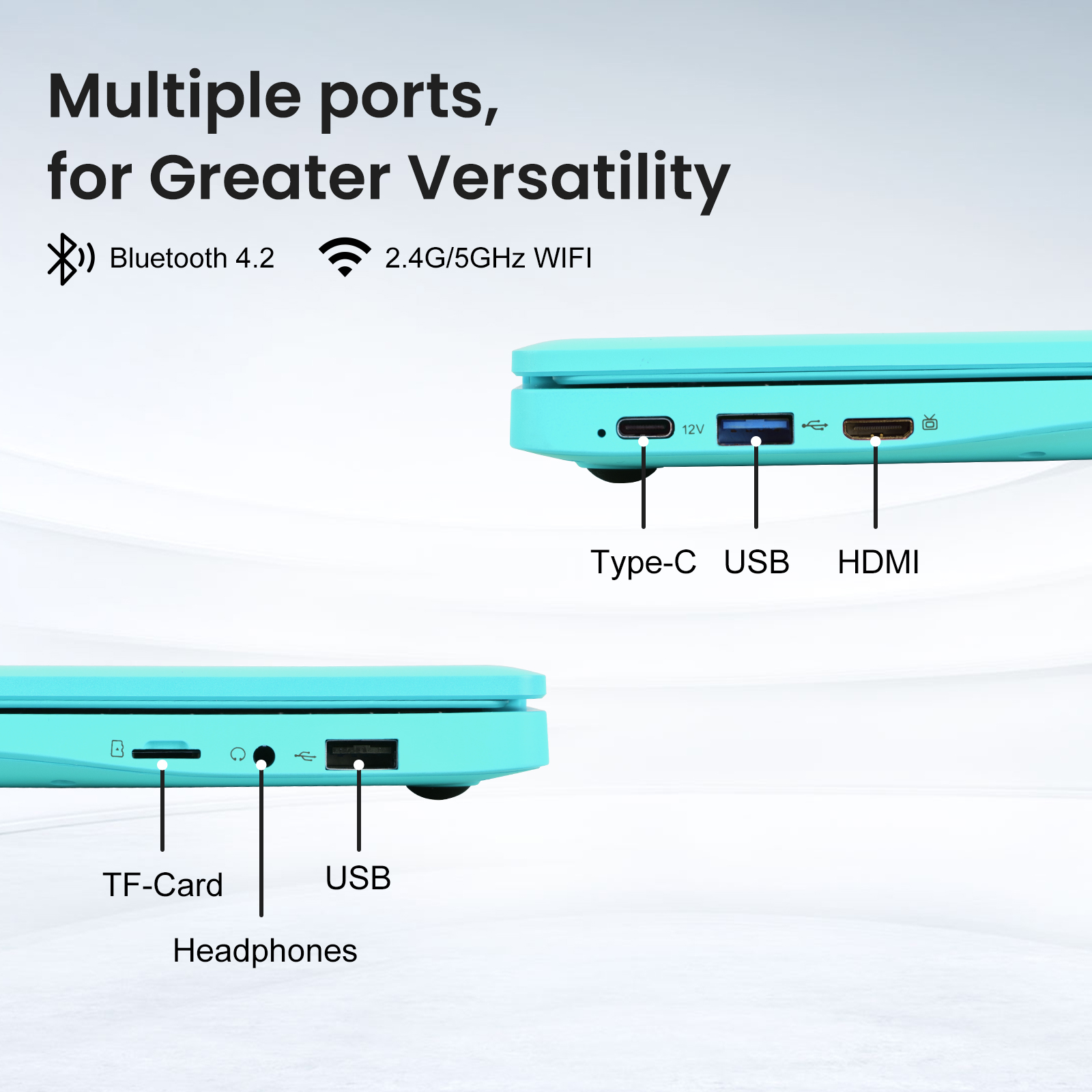 10.1 inch N4000 MIni laptop design ports