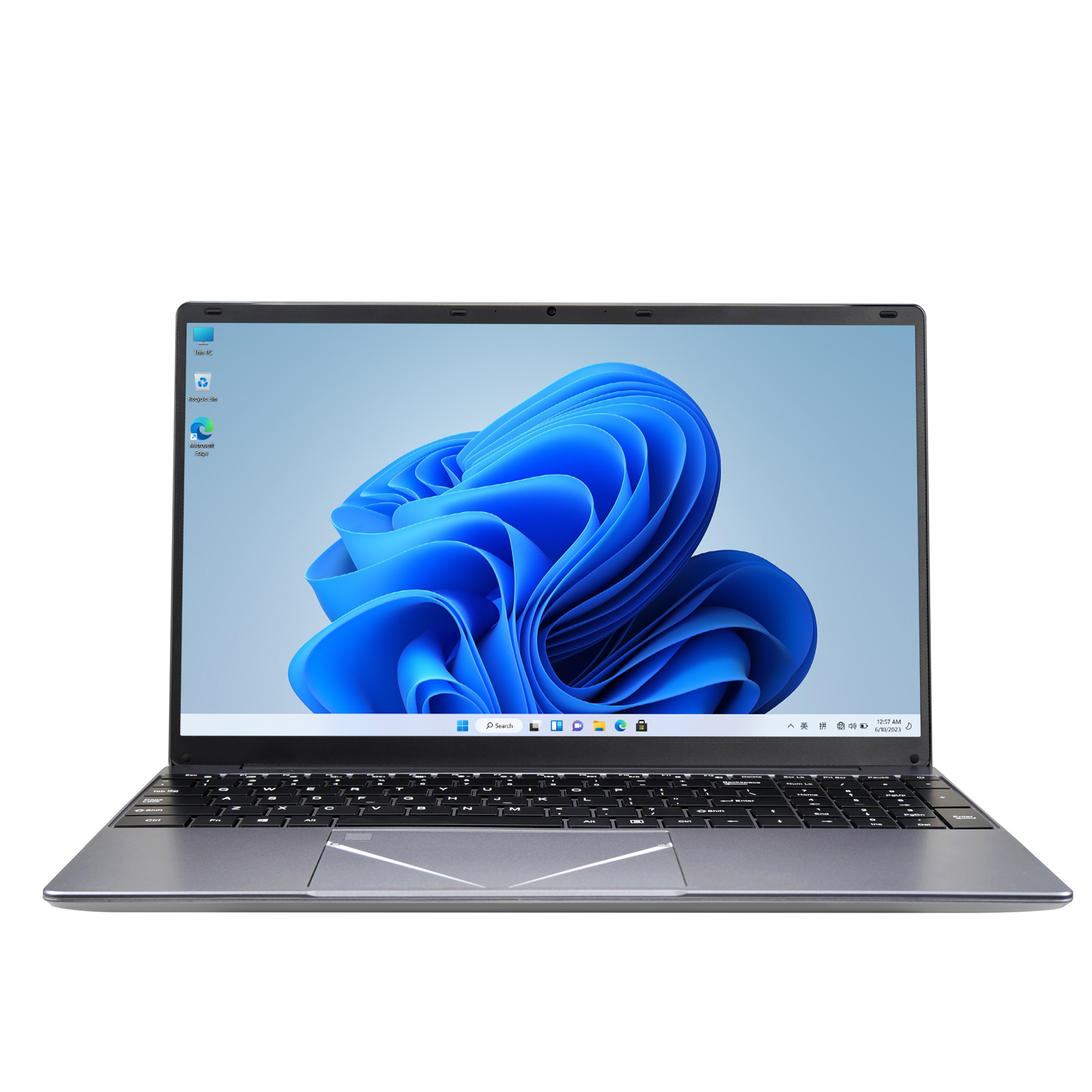 15.6 inch Intel N5095 Windows laptop front view