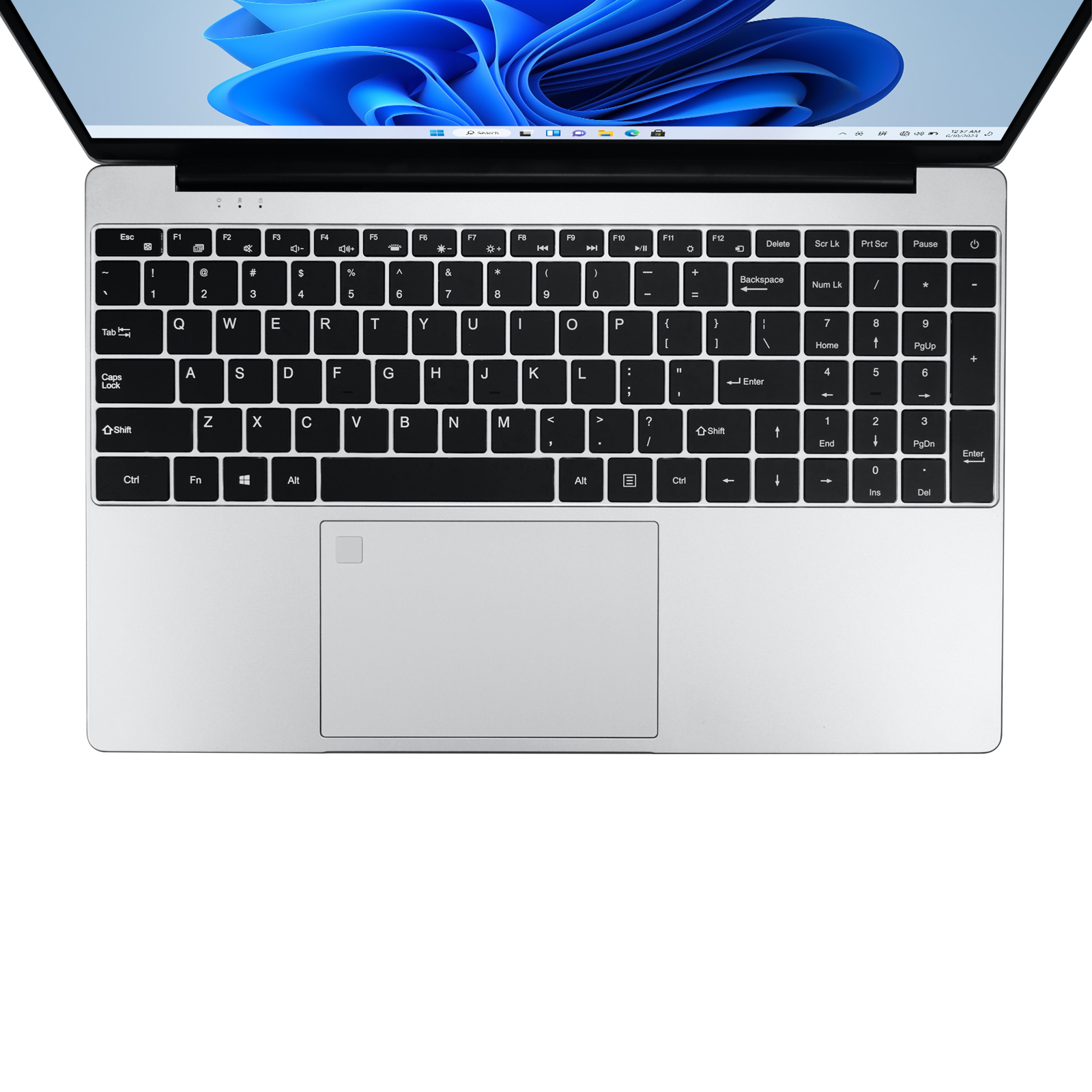 Intel N95 laptop keyboard and design details