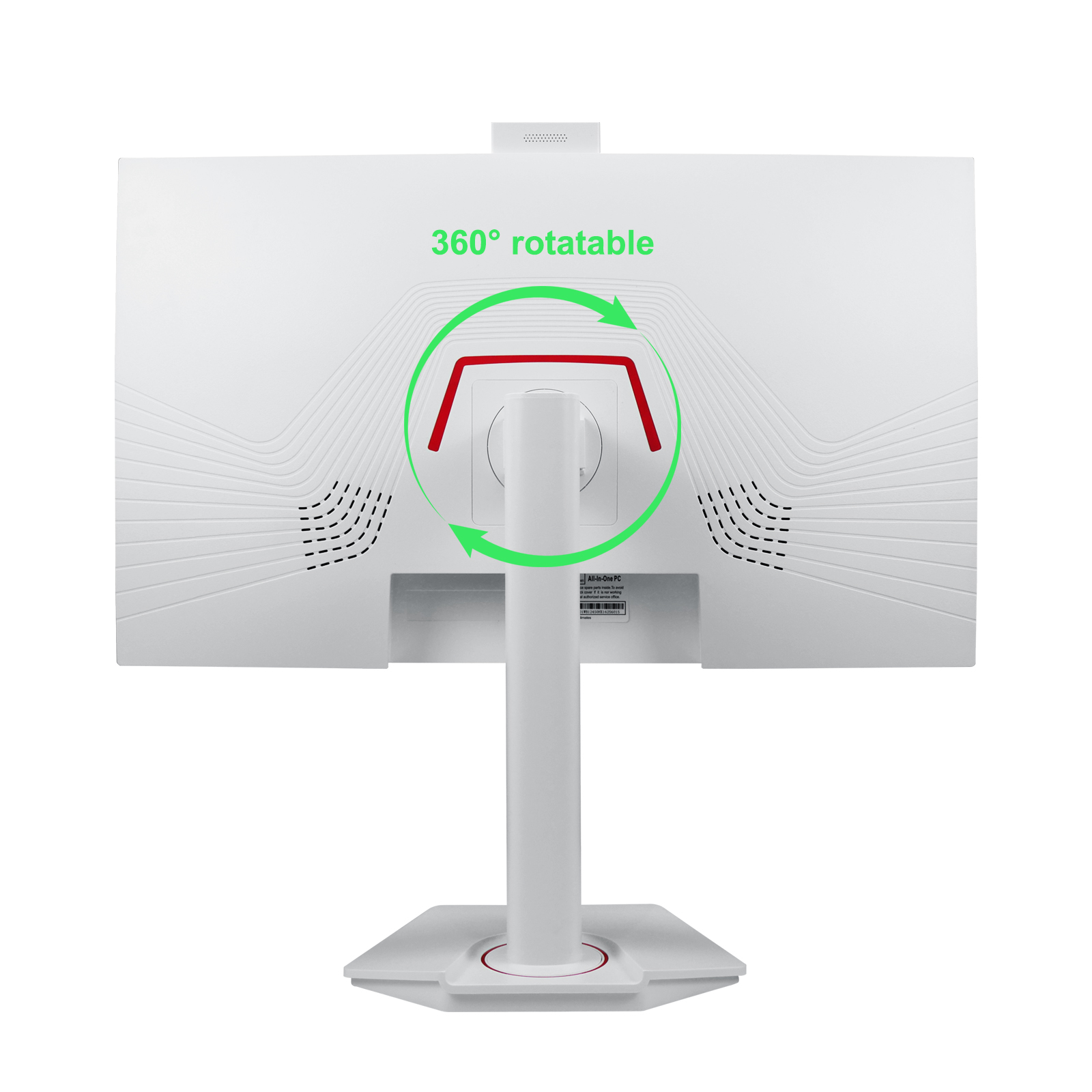OEM all-in-one PC with height adjustable rotating stand